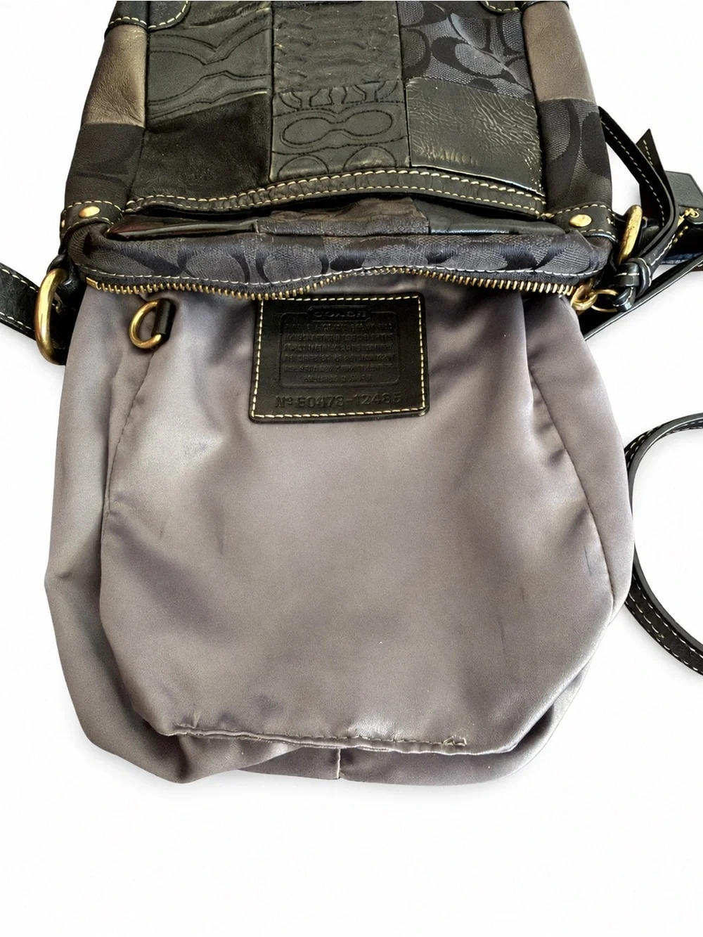 2008 COACH Hamptons Black Patchwork Crossbody 12485 Y2K Limited Edition